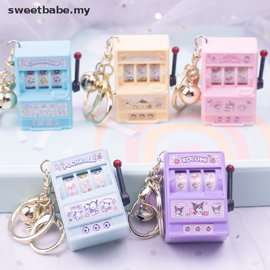 SWEETBABE Cartoon Keychain Fruit Machine Slot Machine Keychain Suitcase Jewelry Pendant Doll Children's Gift MY