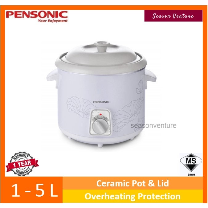 PENSONIC PSC-501/PSC-301/PSC-101 5L/3L/1L Electric Slow Cooker