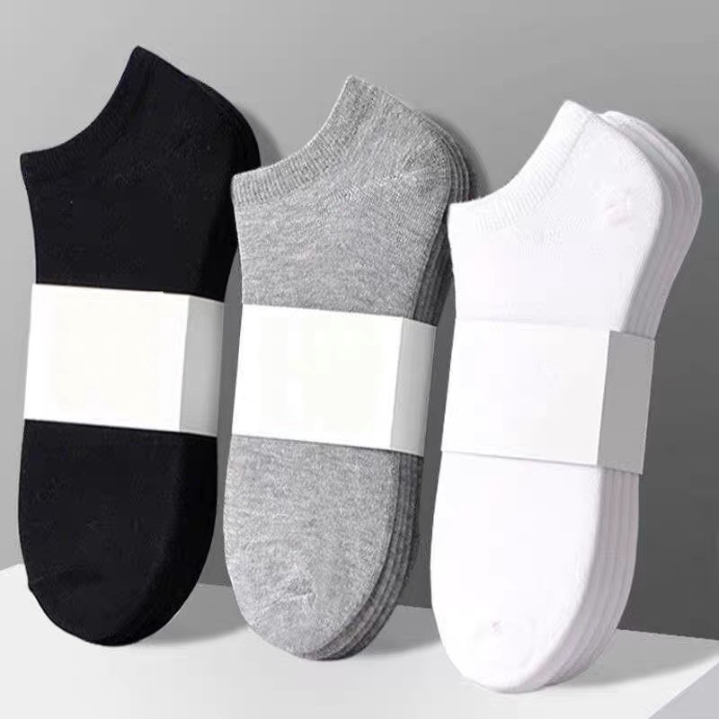 SW_ READY STOCK !!! 1 Pair Men Women Cotton Ankle Socks Athletic Casual Solid Stripe Comfortable Sock