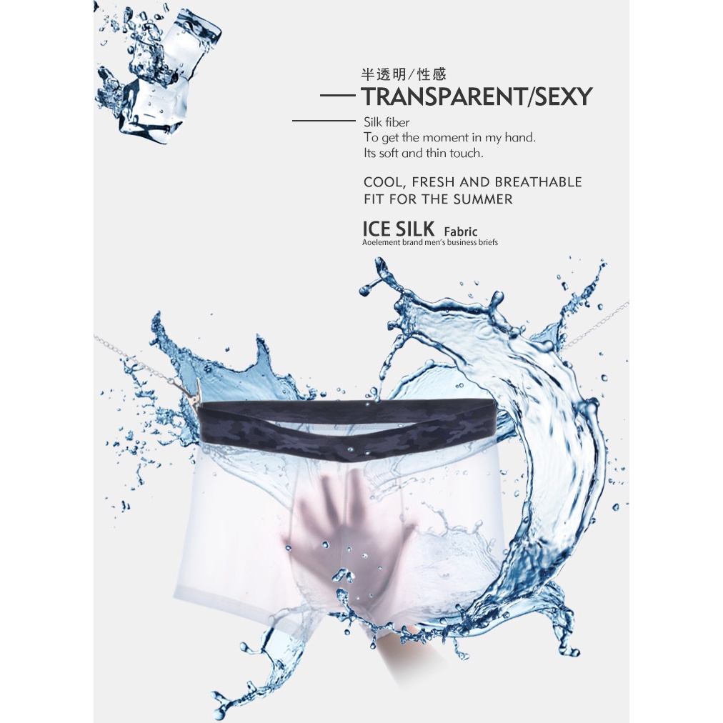 Essential Reliable Hot SaleMen's Underwear Mens Boxers Briefs Ice Silk Shorts Mesh 149 Quality Purpose - Image 4