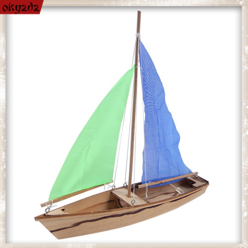 1pc Wood Boat Kits Ship Sailboat Decor 3d Wooden Puzzle Nautical Sailboat Wooden Assembly Toys