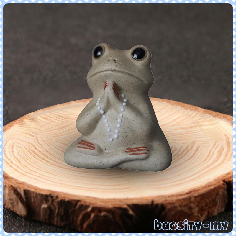 [BaosityMY] Frog Tea Pet Figurine Small Animal Statues Elegant Accessory Lovely