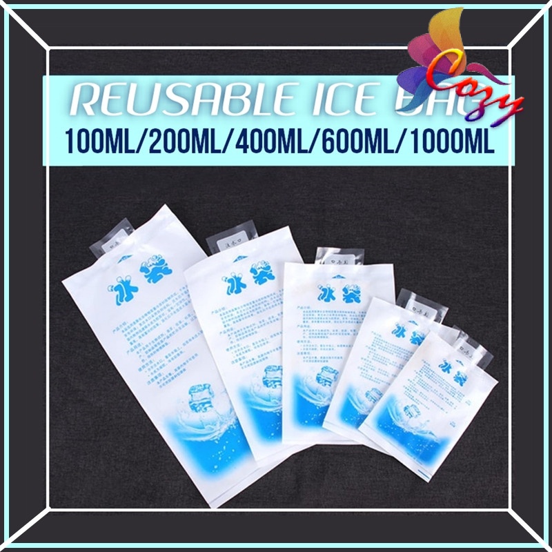 (1 PC)100/200/400/600/1000ml Reusable Ice Bag Breast Milk Refrigeration Water Injection Cooler Pack Storage Frozen Bag