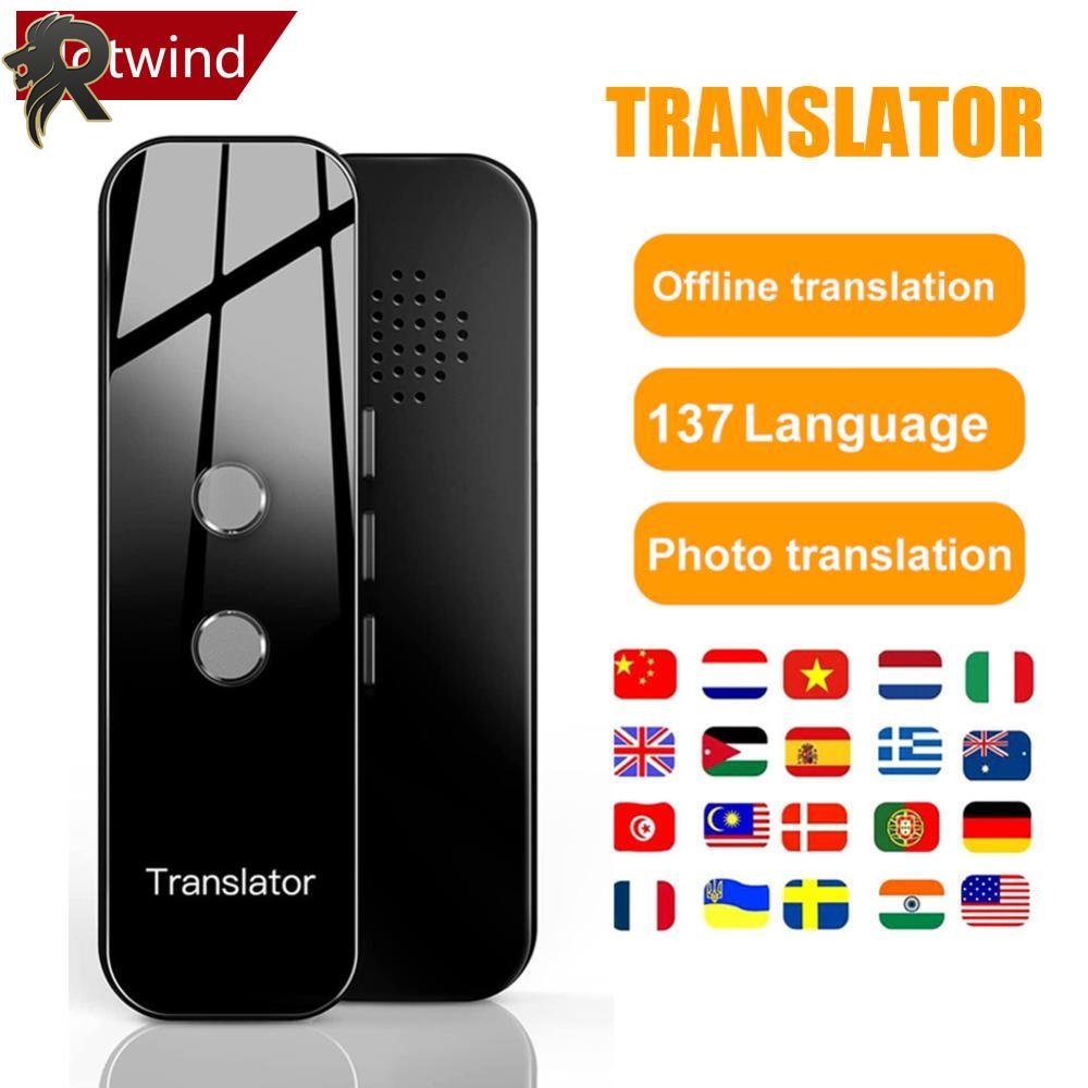 RL G6 Smart Voice Speech Translator Two-Way Real Time 70 Multi-Language Translation For Learning Travelling Busines