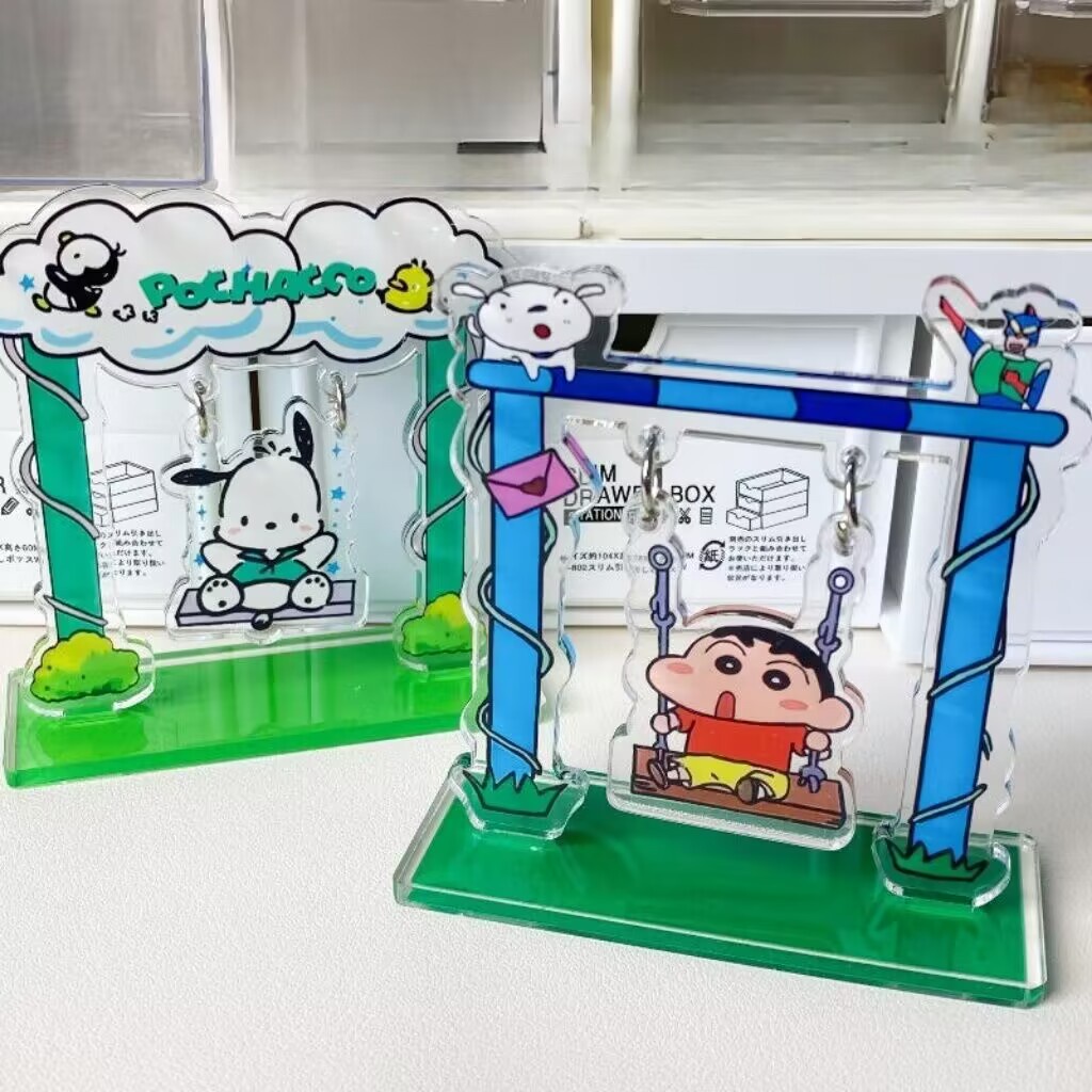 Crayon Shin Chan Swing Stand Pachacco Cute Creative Toy Acrylic Desktop Ornaments Tabletop Decoration Gift