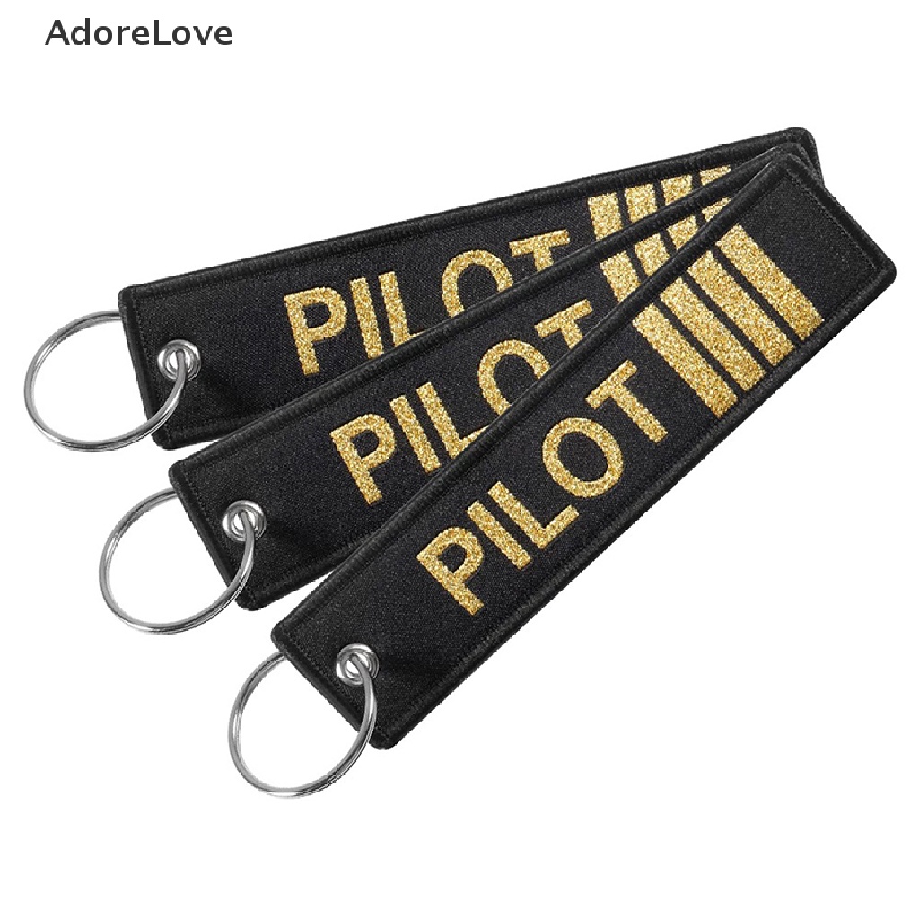 ADL Keychain Jewelry Embroidery Co-Pilot Key Chain for Aviation Gifts Luggage Tag LE