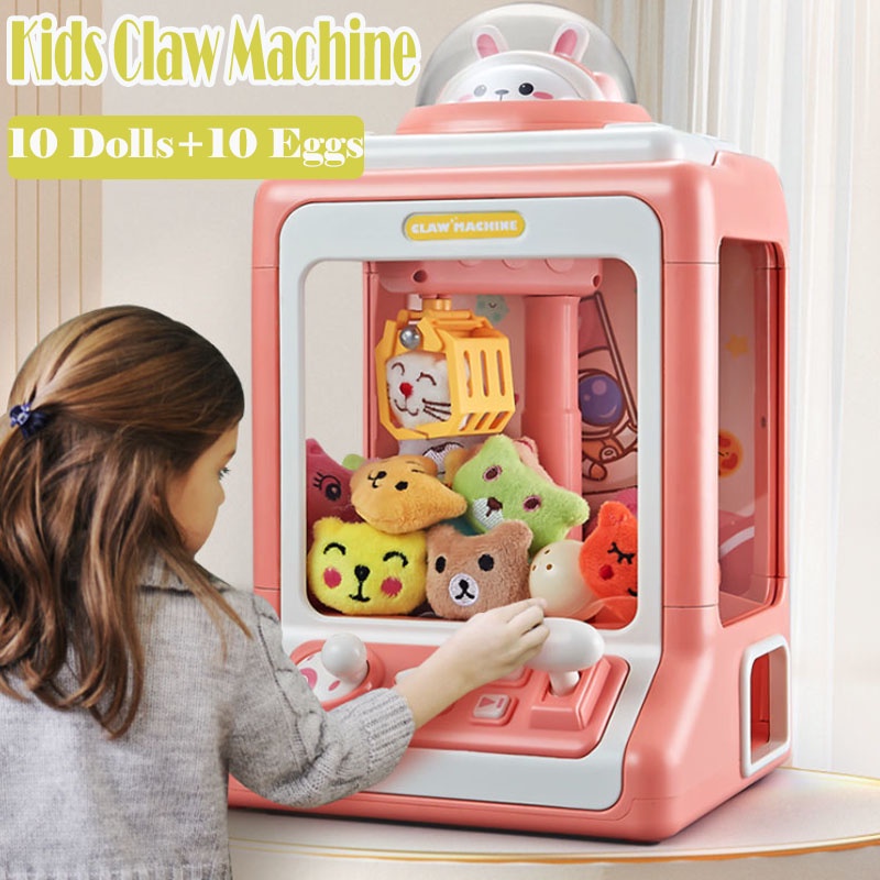 Claw Machine Toy Mini Grab Claw Game Slot Machine Small Household Acousto-optic Girl Boy Toy Kids Birthday Gift