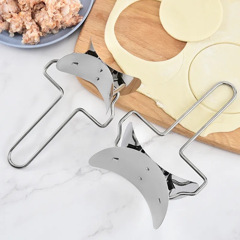 304 Stainless Steel Dumpling Maker/Dough Circle Roller Machine Kitchen Pastry Embosser/DIY Pie Ravioli Pasta Baking Accessories