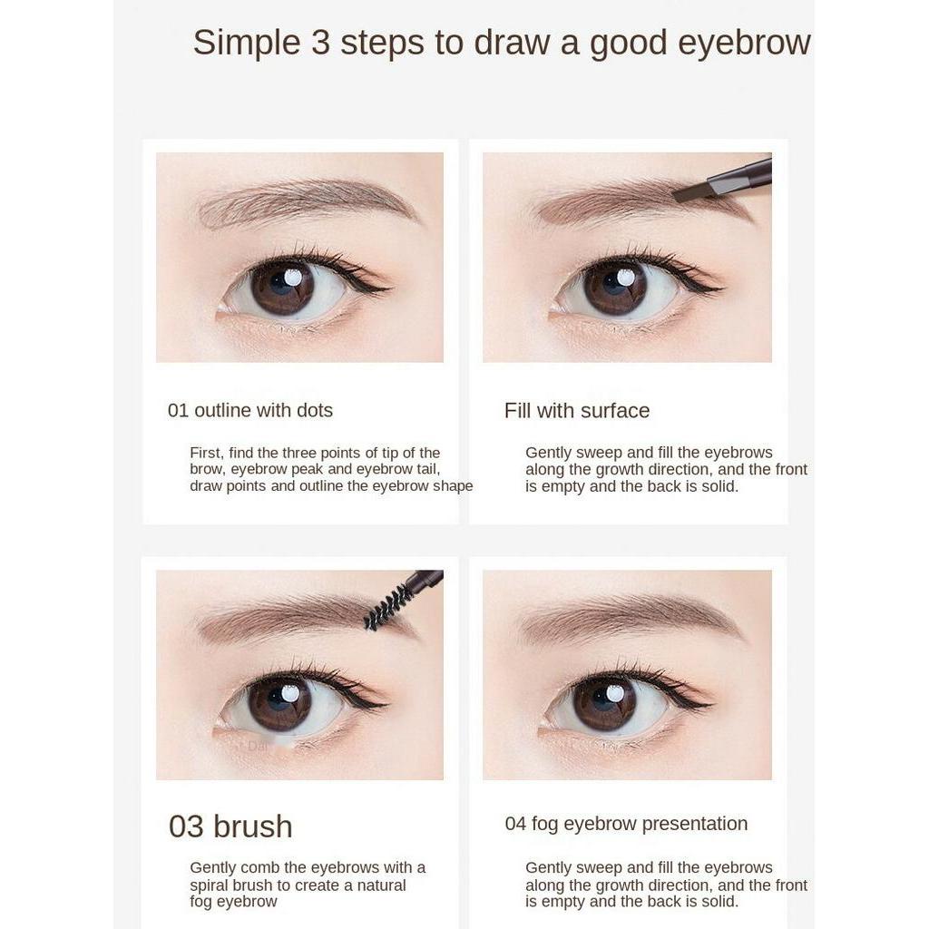 Durable Reliable Eyebrow Pencil Double Head Waterproof Sweatproof Black Makeup眉笔双头防水防汗黑眉妆 - Image 5