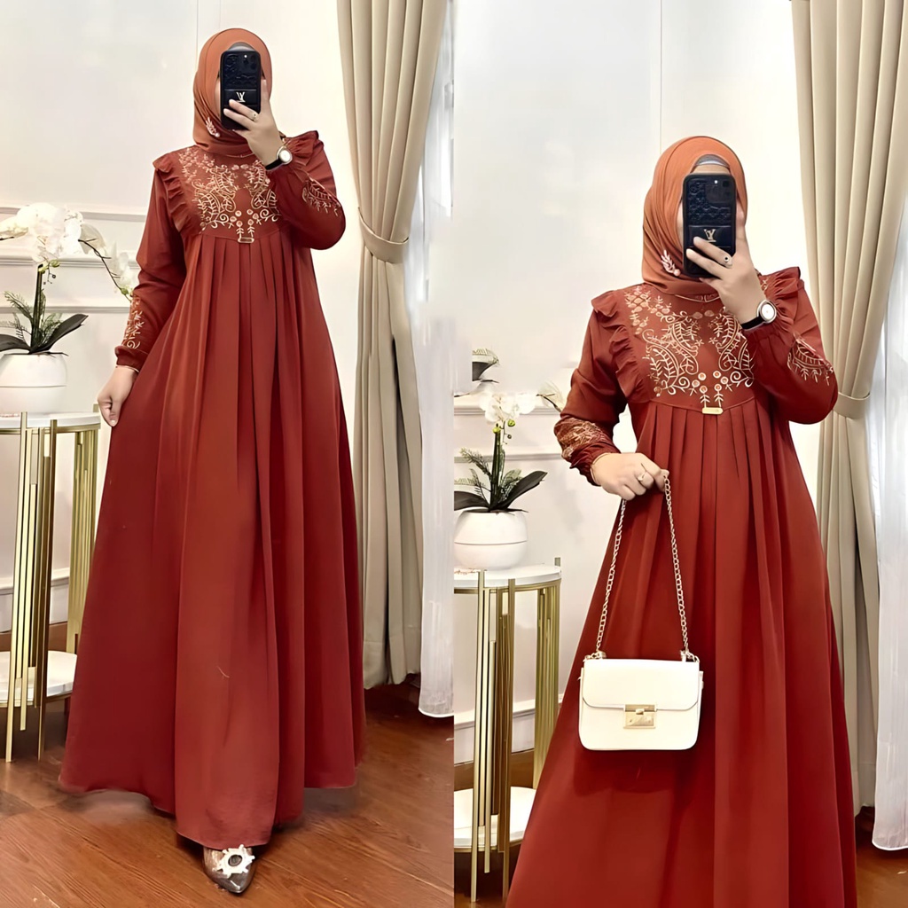 Vantela Outfit - Best Selling!!! Dress Gamis [Sale] Crinkle Airflow Maxy Muslim Women Lebaran Latest