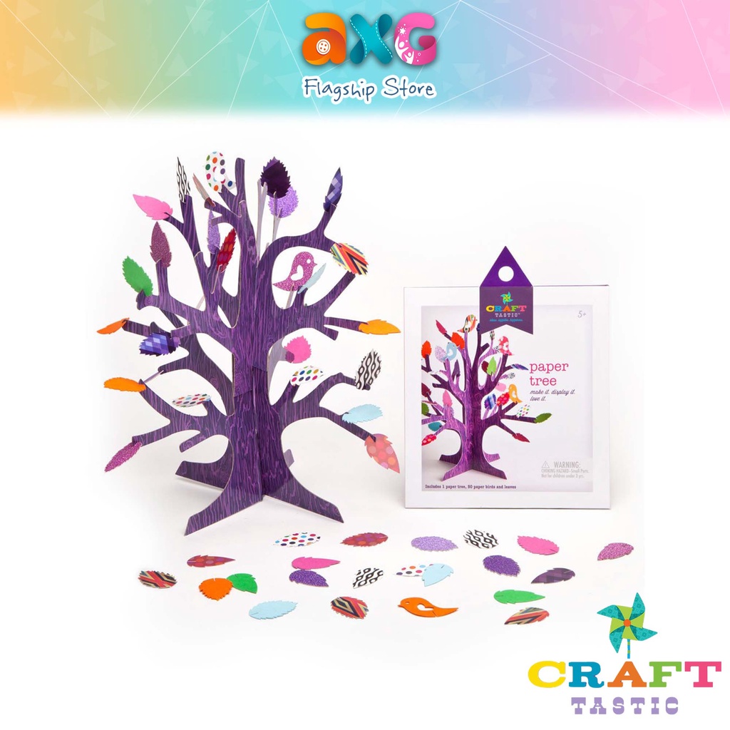 Craft Tastic DIY Handcraft Paper Tree Fun Kit (CT1631) Children Art & Crafts Education Creative Activity