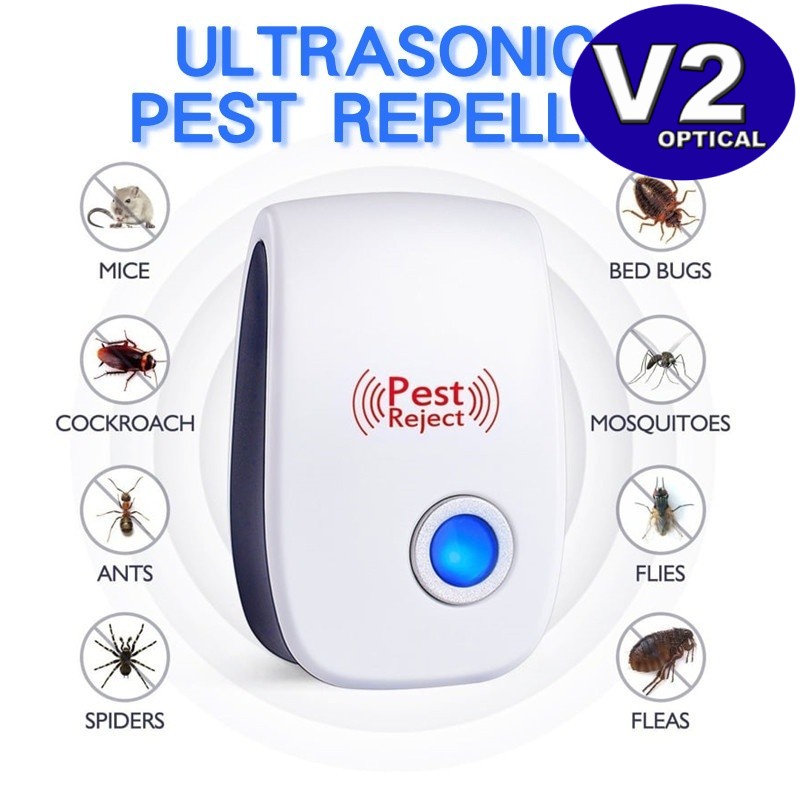 (EU PLUG) Pest Reject Ultrasonic Intelligent Repeller Anti Mosquito Mouse Pest Control Rejector Home Insect Killer