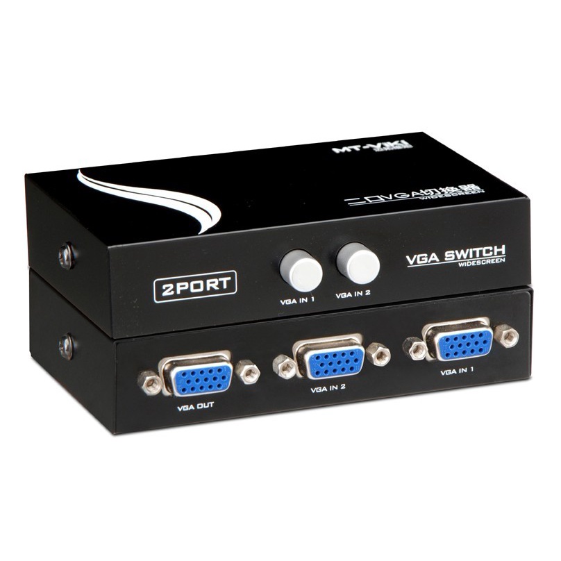 2 Port Mini VGA Switcher Manual VGA Switch two hosts share one monitor PC Video Sharing KVM controller