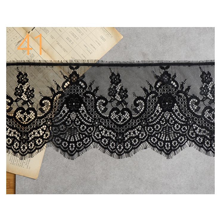 Premium Durable 3 Meter Price High Quality Chantilly Lace Trim Wedding Veil Eyelash Edges Dress width 18cm Reliable V... - Image 3