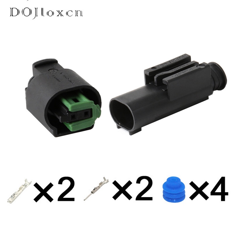 Versatile Must 1 Set 2 Pin Tyco AMP Male Female Outdoor Temperature Connector Socket Auto Oxygen Sensor Plug BMW 1-96...