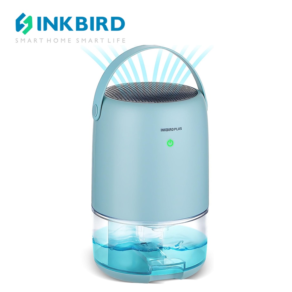 INKBIRDPLUS Mini Dehumidifier 1100ML Portable Dehumidifier with 7 Color LED Light, Auto Off, Electric Ultra Quiet Dehumidifier for  Room Mute Moisture Absorption Dryer Air Purifier