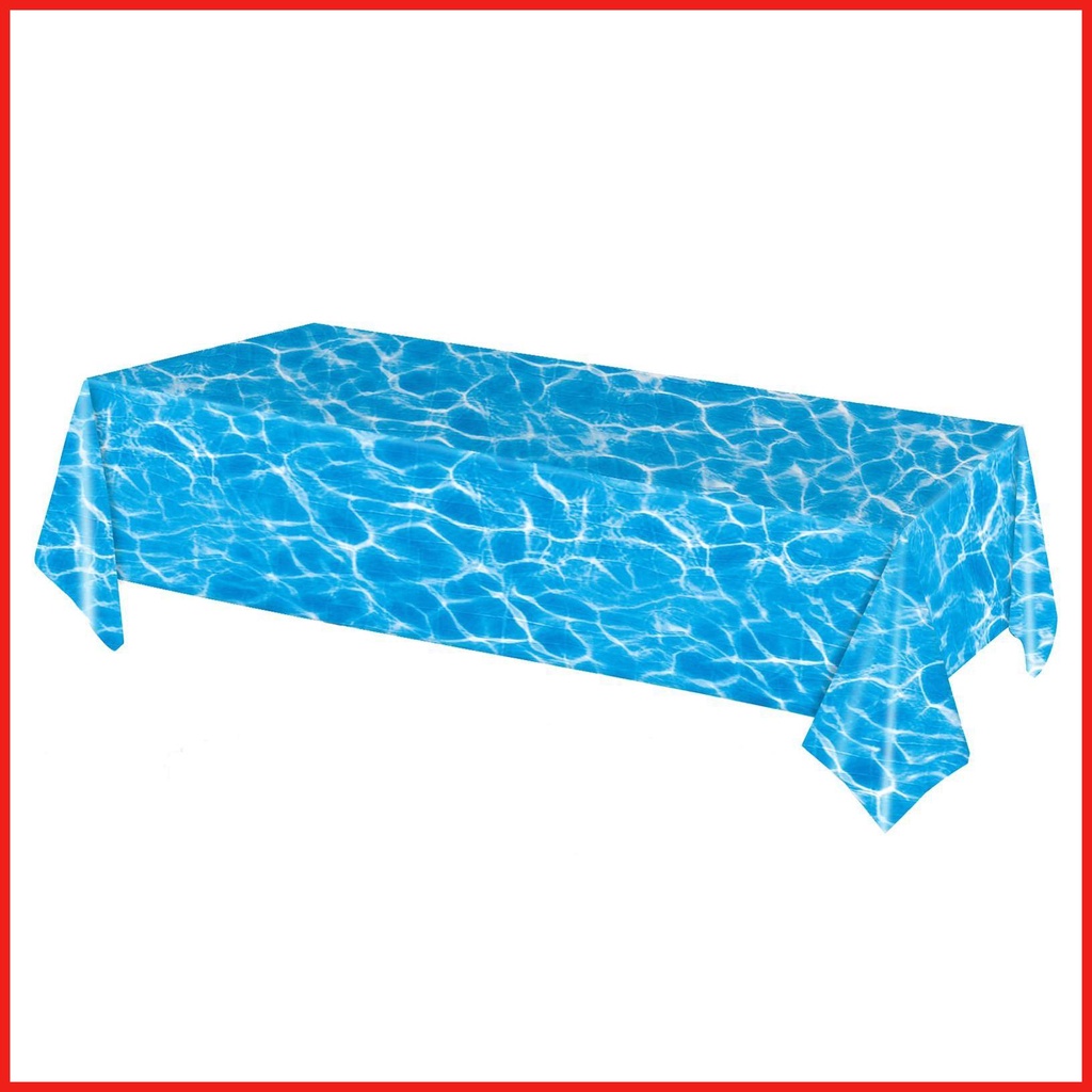 Beach Tablecloth 54 X 108 Inch Blue Ocean Wave Party Table Cover Water Print Tablecloth Under the Sea Table Cloth iadmy