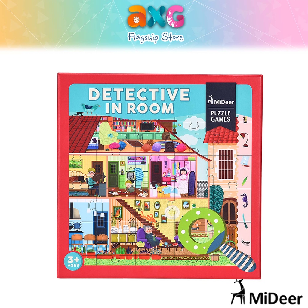 MiDeer Detective Puzzle In Room 42 pcs (MD3008) Children Paper Puzzle Early Learning Educational Montessori Toys