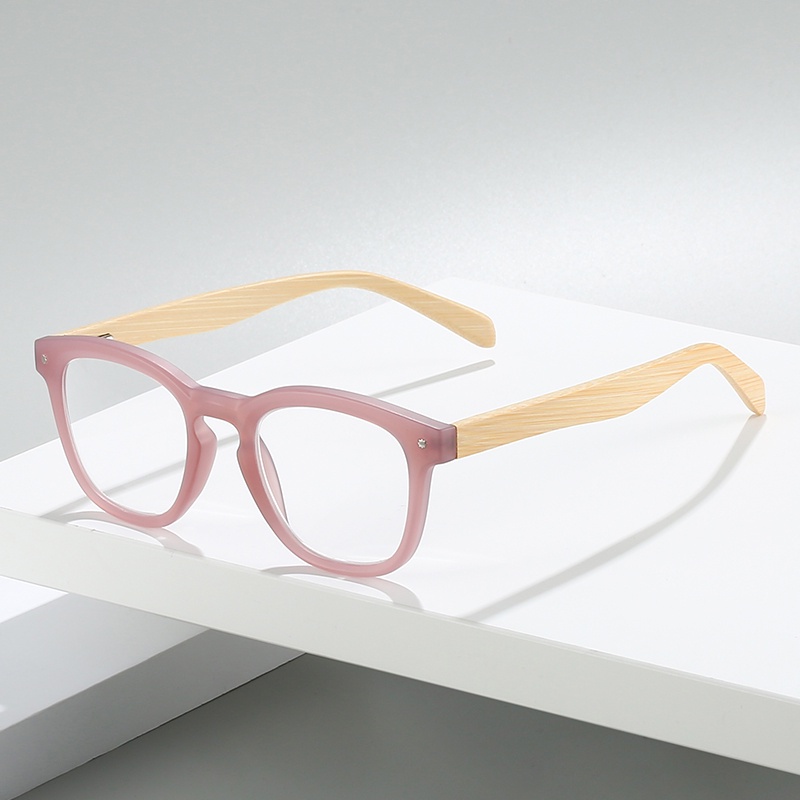 HS3341 1pc TR Round Frame Bamboo Temples Presbyopia Unisex Men Women Corrective Eyeglasses FDA 1.0 1.5 2.0 2.5 3.0 3.5 4.0 Reading Glasses