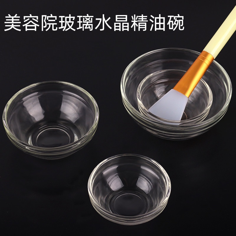 High-Quality Essential Oil Bowl Thickened Transparent Glass Mixing Film Spa Mask And Mud Beauty Salon Supplies Gadget