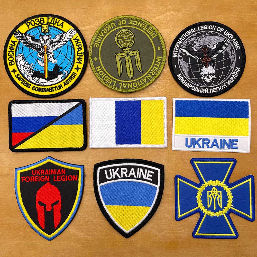 【Customized 】 Embroidered national flag Soviet Union Ukrainian Russian national flag 3D Velcro Patch /Badges/armband/Emblem Decorative For Jackets Jeans Backpack cap