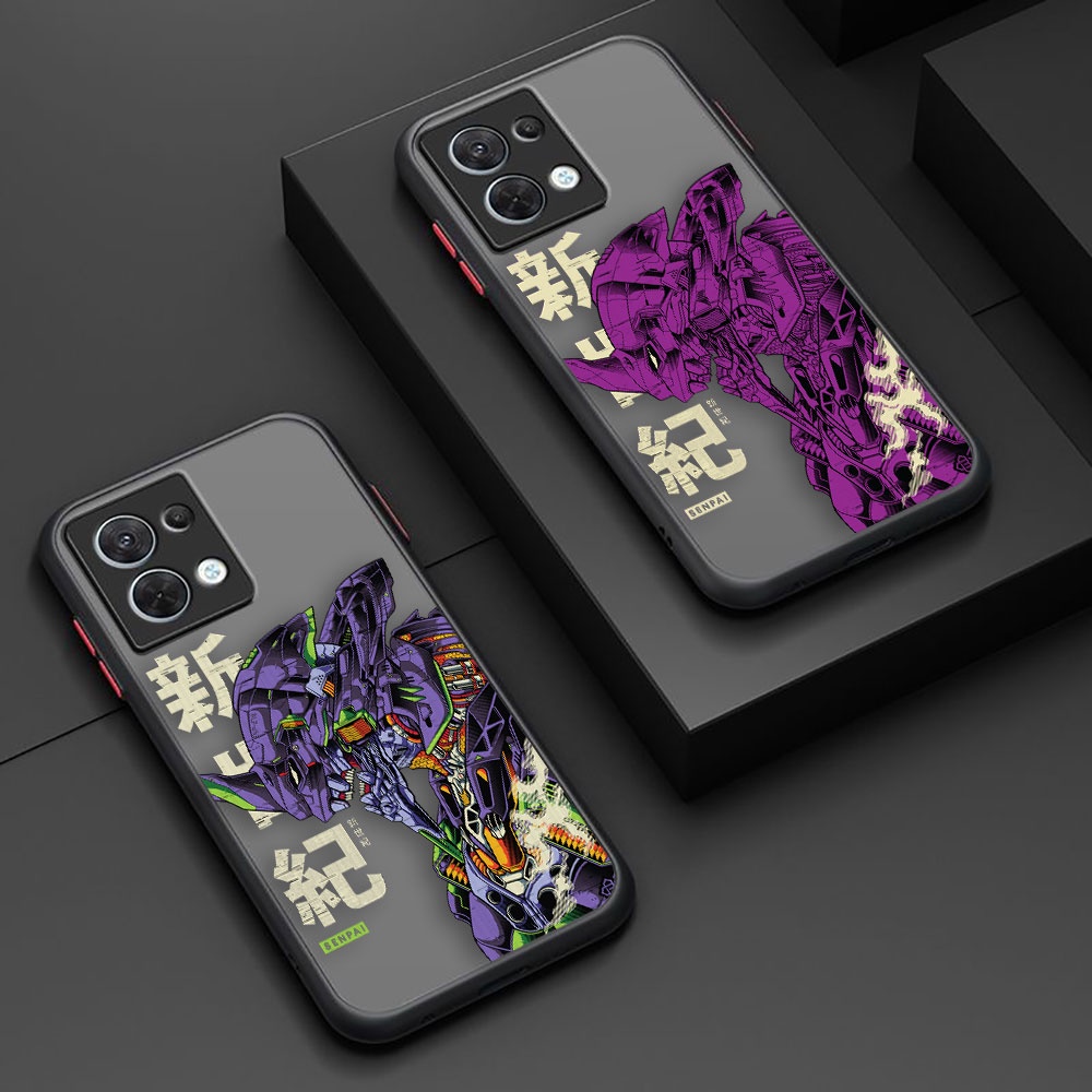 Japan Anime Neon Genesis Evangelion S ENPAI Matte Cell Phone Case For OPPO RENO 8T Z 8Z 8Pro 8 7Z 7 Lite 6Z 6 5 4SE 4 3 Pro 4G 5G Find X5 F21 F19 A95 Pro