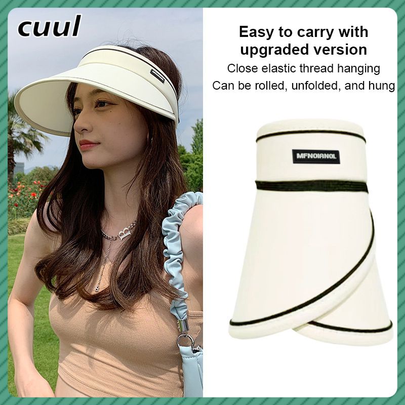 UV Protection Visor Sun Hat Korean Version Sun Hat/ Women Female Outdoor Hat/ Topi Sports & Outdoor Dewasa/ Topi Pelancong Pantai 防晒帽 太阳帽