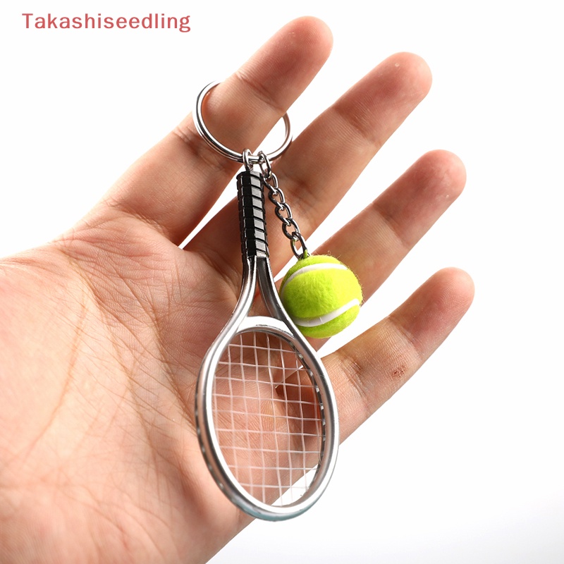 (Takashiseedling) Cute Sport Mini Tennis Racket Pendant Keychain Finder Holer Accessories Gifts