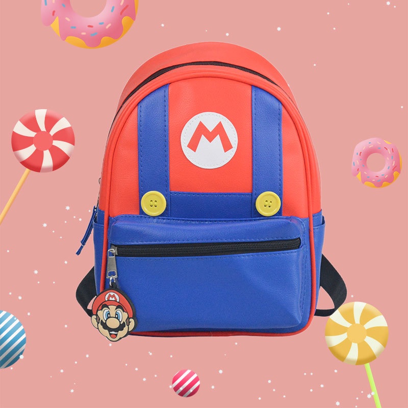 1pcs Mario Hello Kitty Sonic Cartoon Children's Round Children's Backpack Made of Eco-friendly Materials