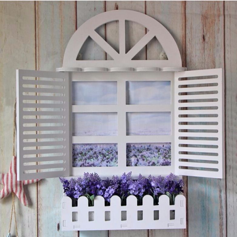 Mediterranean Style Fake Window Simulation Window European Style Wall Pastoral Wall Decoration Wall Decoration Home Ornament