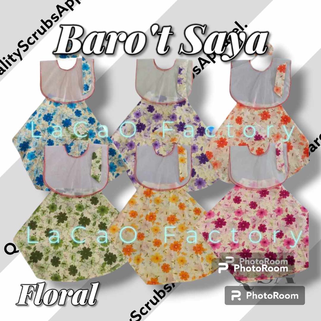 Ls QSA'S/ FILIPINO TRADITIONAL ATTIRE/FILIPINIANA/FLORAL BARO'T SAYA