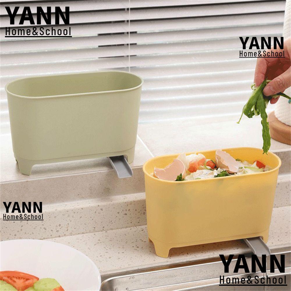 YANN Household Storage Bucket Strainer Drain Trash Can Drain Bucket Kitchen Waste Bucket Sink Multifunctional Food Residue Storage Box Food Organization/Multicolor