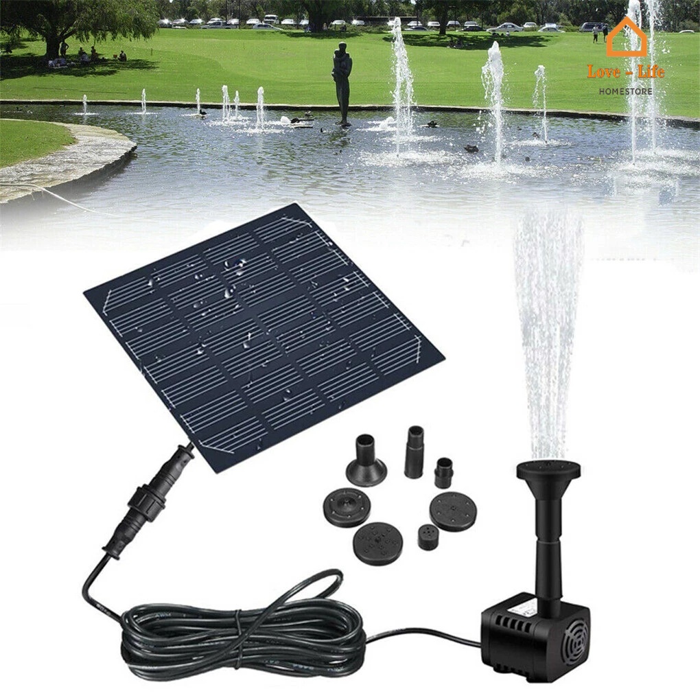 Black Solar Power Floating Fountain Water Pump/Fountains Waterfalls Pump/Aquarium Pool Pond Pump Garden Decoration