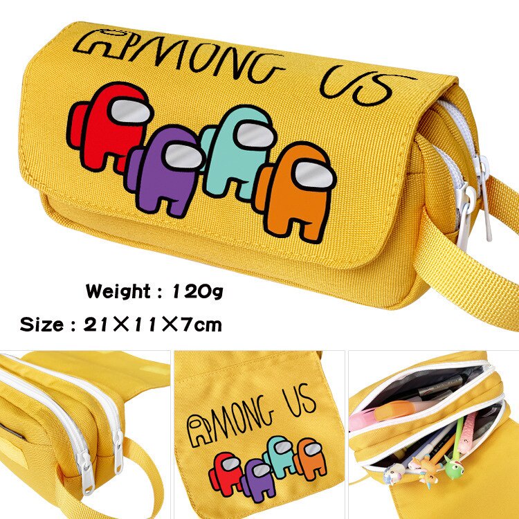 Cartoon Game AMONG of US Pencil Case Stationery Box Children Boy Bag Student Pencil Case Stationery Storage Bag