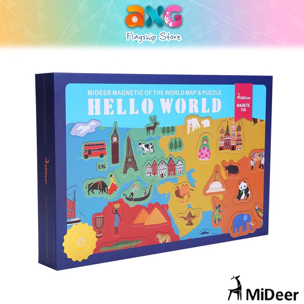 Mideer Floor Puzzle Hello World 131 pcs (MD1018) Children Paper Puzzle Early Learning Educational Montessori Toys