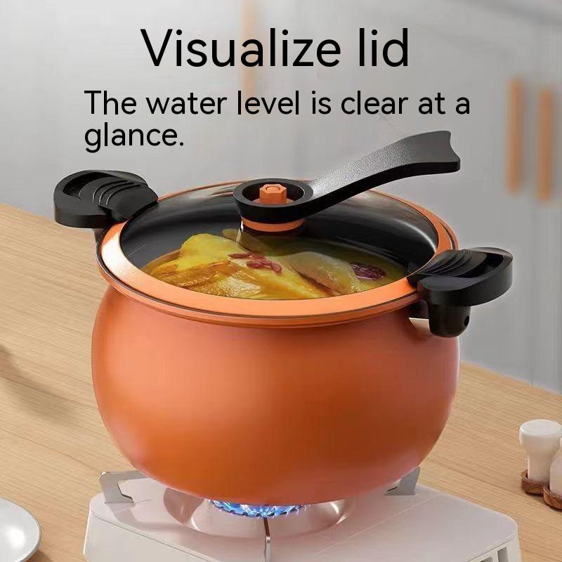 Pressure Cooker 5L/7L/8L Multifunctional Micro Pressure Cooker Stew Pot Soup Non-Stick Pot Pressure Cooker Household Soup Micro Pressure Cooker [Ready Stock]