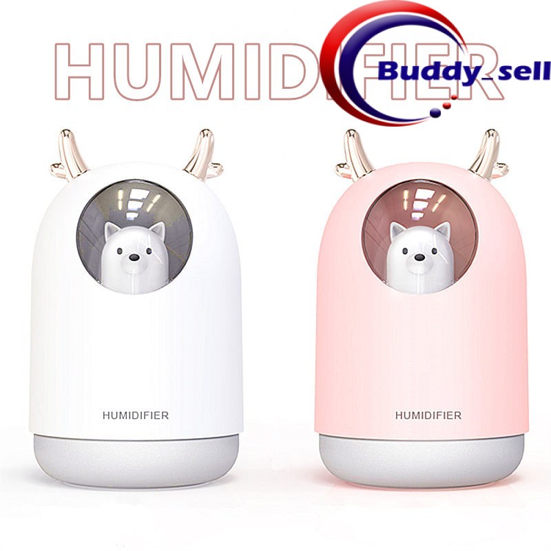 300mL DEER Cute Pet Air Humidifier Mini USB Air Diffuser Ultrasonic Car Air Freshener Aroma Mist Maker