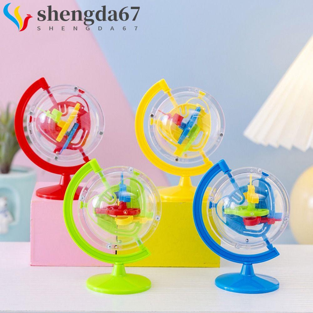 SHENGDA Globe Three-dimensional Maze, Three-dimensional Ball Puzzle Maze Ball, Balance Ball Puzzle Roll-on 3D Balance Ball Plastic Party Gifts