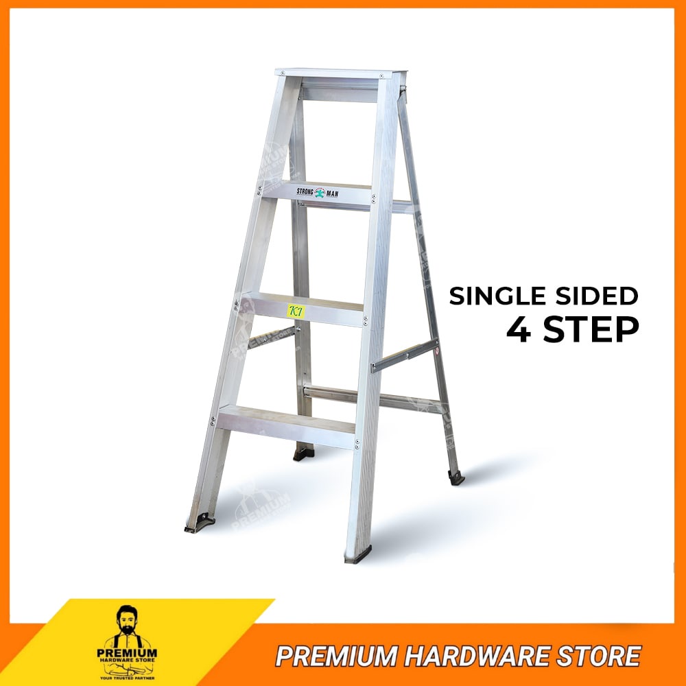 PREMIUM 4 Steps Aluminum Light Duty Single Sided Ladder Tangga Lipat Single Side Rumah 楼梯 单层楼梯