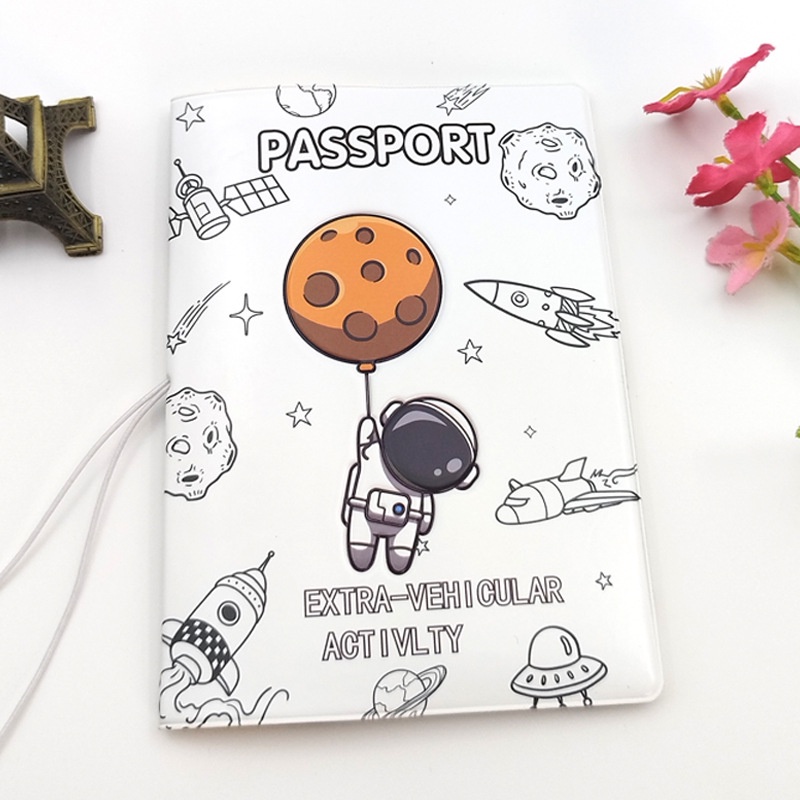 [Ready Stock Fast Shipping] passport Holder passport passport Protection Luggage Tag Cover Overseas Travel Document Storage Astronaut