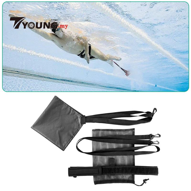 [ Swim Parachute Agility Training Equipment Swimming Resistance Belt with Drag