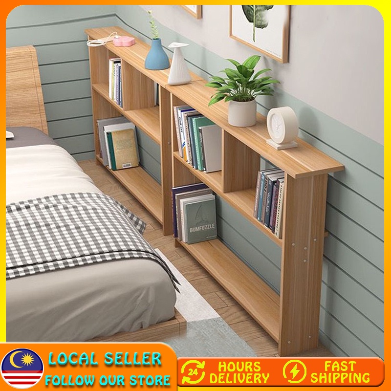 ✨High Quality✨Bedside Table Narrow Table Side Cabinet Wooden Shelf Bedroom Storage rack Long Side  Table Funiture