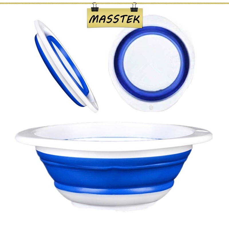 MASSTEK @Johor Folding Bucket Basin Portable Collapsible Washbasin Household Laundry Camping Travel Fishing 22121