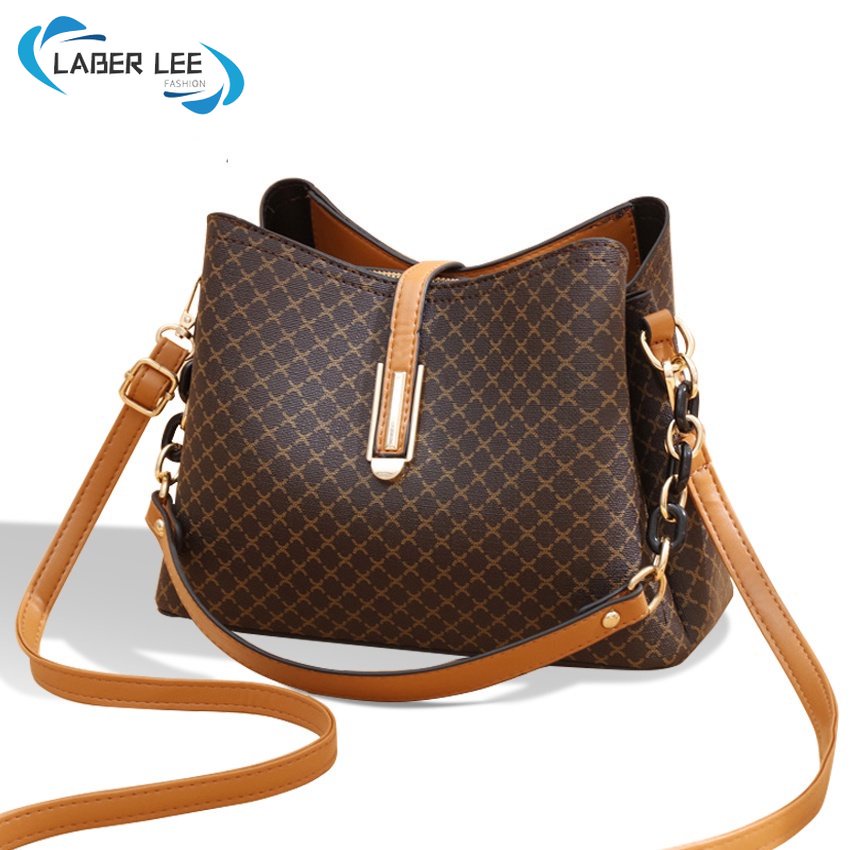 LABER LEE Bucket Bag Women Shoulder Bag Prints Handbags PU Leather