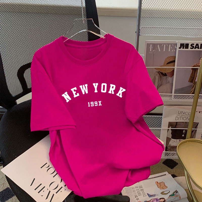 100% Cotton T-shirt Apricot Loose Summer Oversized Round Neck New Korean Version Casual Couple Top Short Sleeved Unisex Women Shirt Clothes