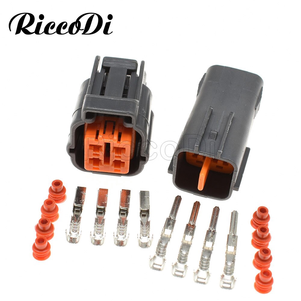 10 Set  4 Pin Ways Male Female Oxygen O2 Sensor Plug Socket For Cars Automotive Connector Plug 6195-0018 6195-0015