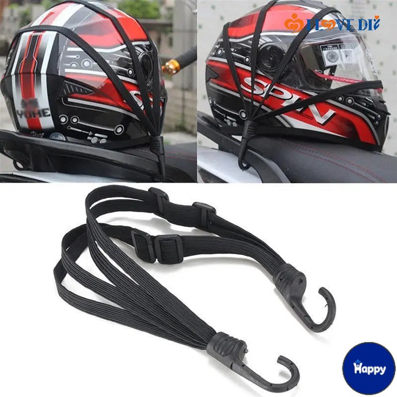 HS Portable Adjustable High Elasticity Motorbike Back Seat Luggage Fixing Strap/ Universal Bikes Motorcycling Helmet