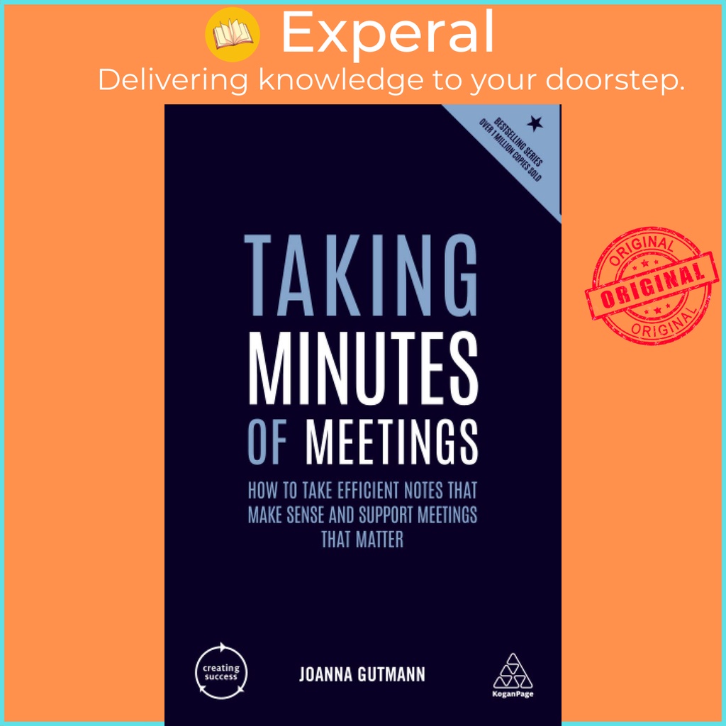 [English - 100% Original] - Taking Minutes of Meetings : How to Take Efficient by Joanna Gutmann (UK edition, paperback)