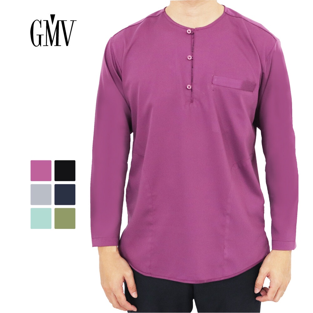 GMV Men's Long Sleeve Kurta Plain - GM41001B231