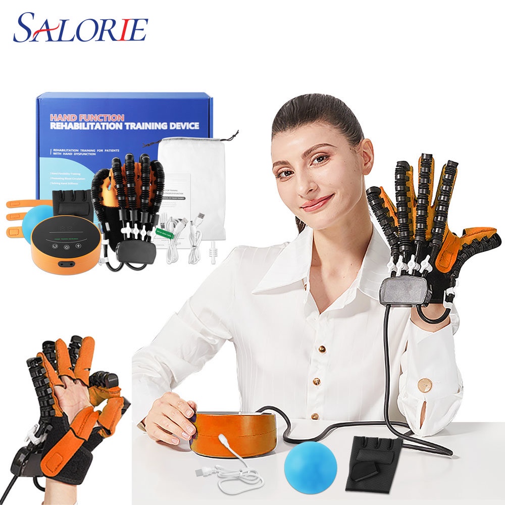 Salorie Bedridden Rehabilitation Robot Gloves Stroke Hemiplegia Pneumatic Function Mechanical Finger Exercise